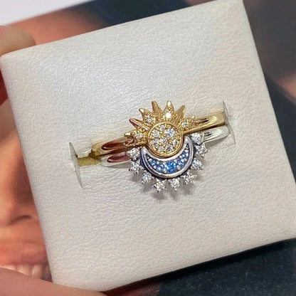 Anillos Sol y Luna Eclipse Pareja