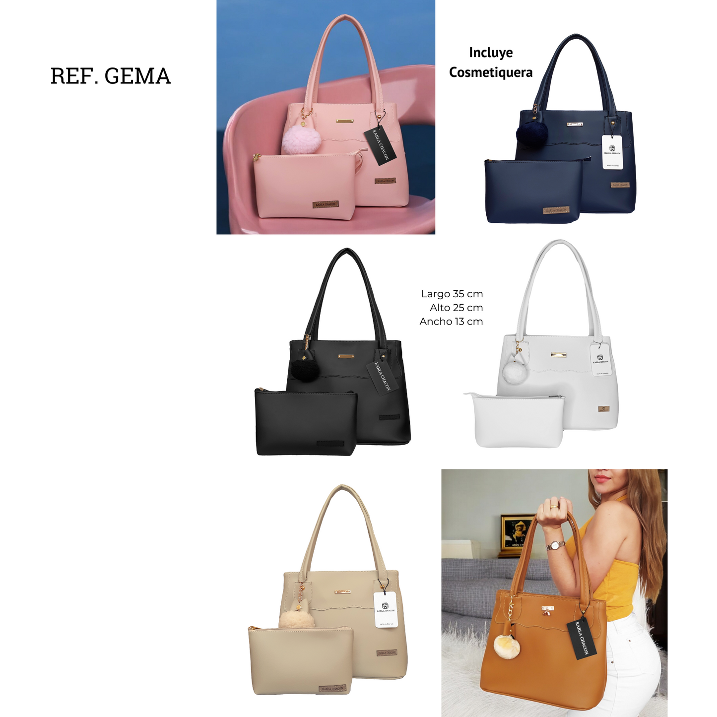 Bolso Dama Karla Chacon Gema Rosa