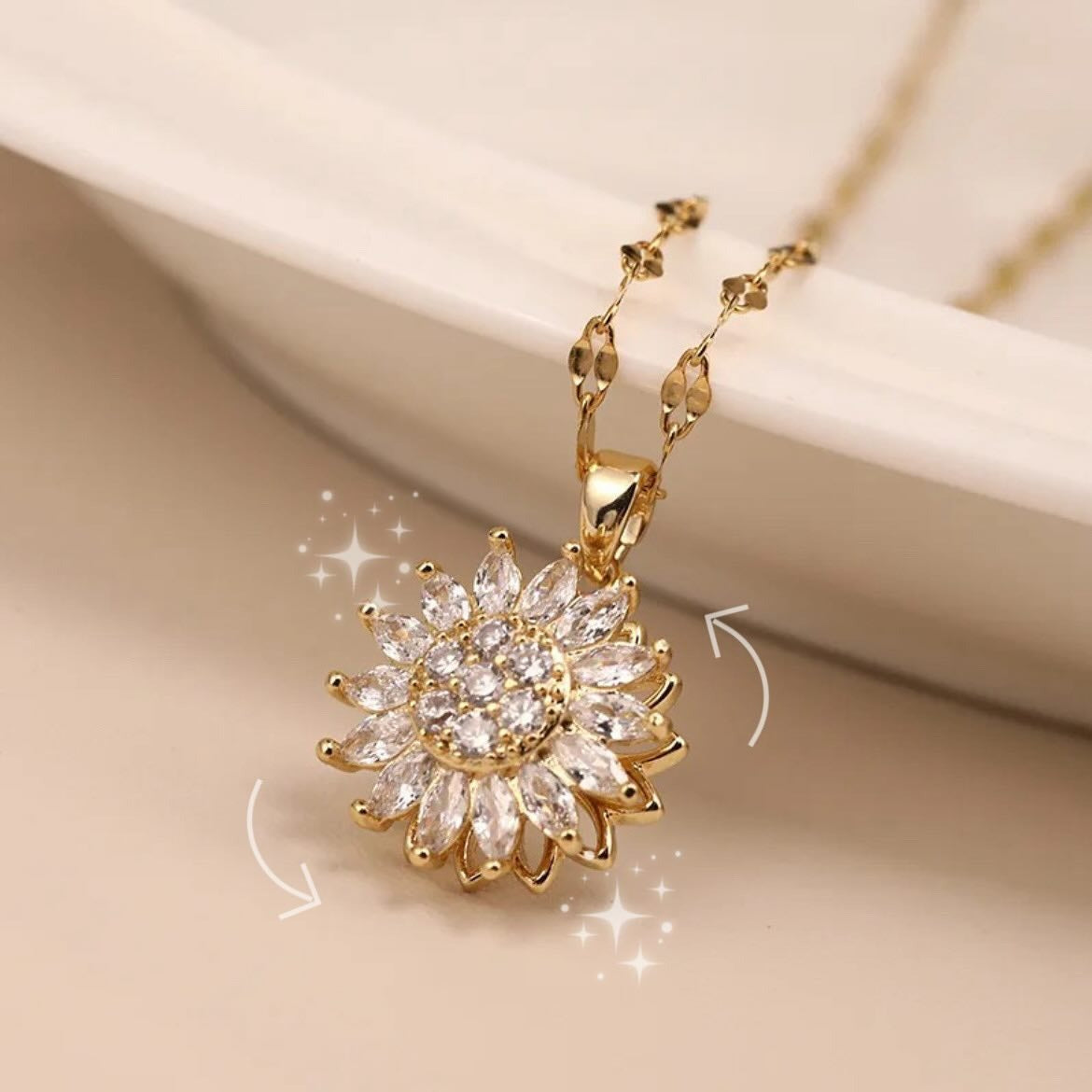 Collar Girasol Giratorio