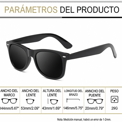 Gafas Wayfarer Negra UV 400